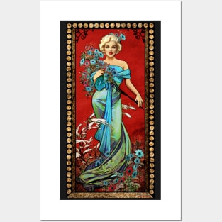 MM mucha red Posters and Art